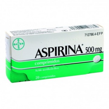 Aspirina 500 Mg 20 Comprimidos