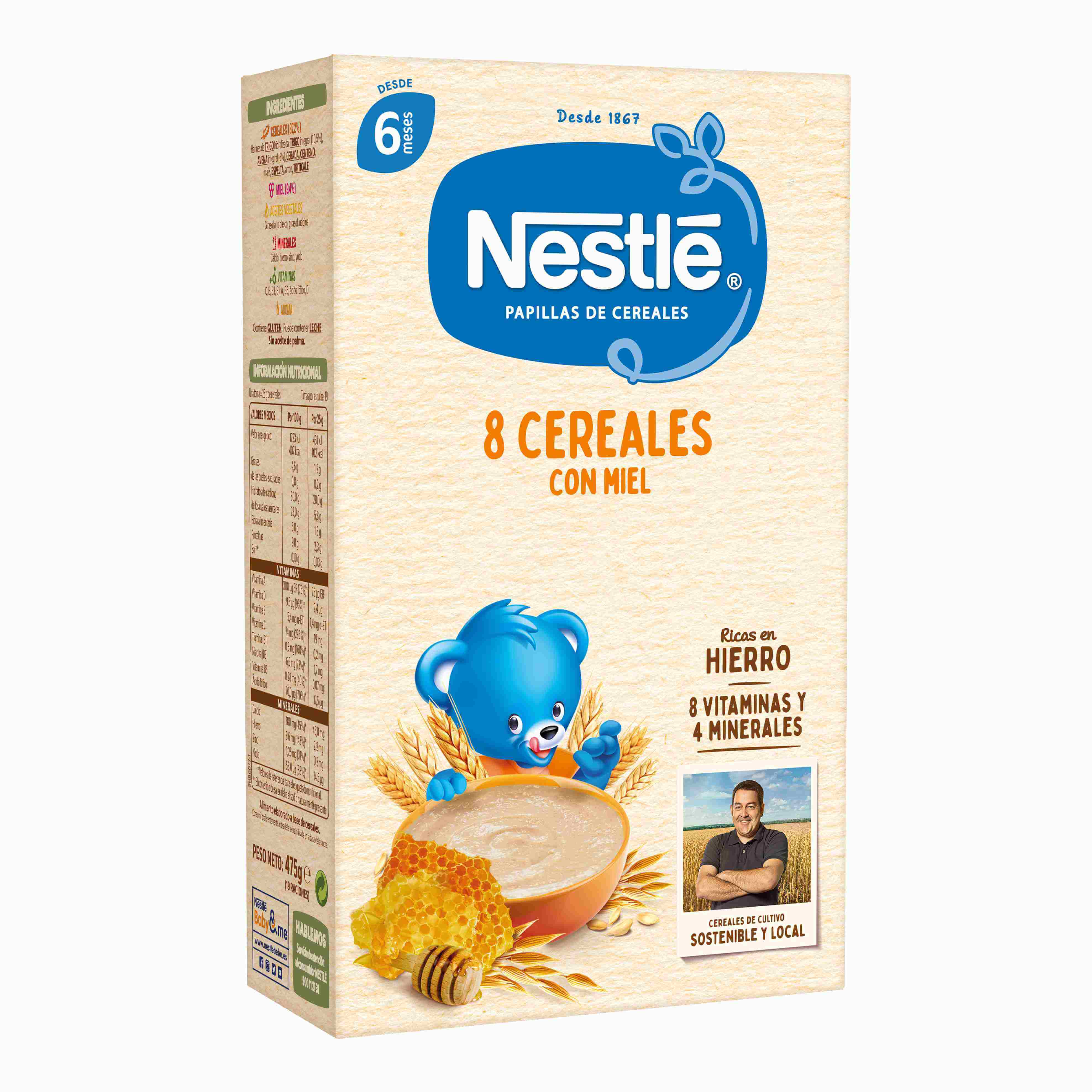 Nestlé 8 Cereales con Miel 950g