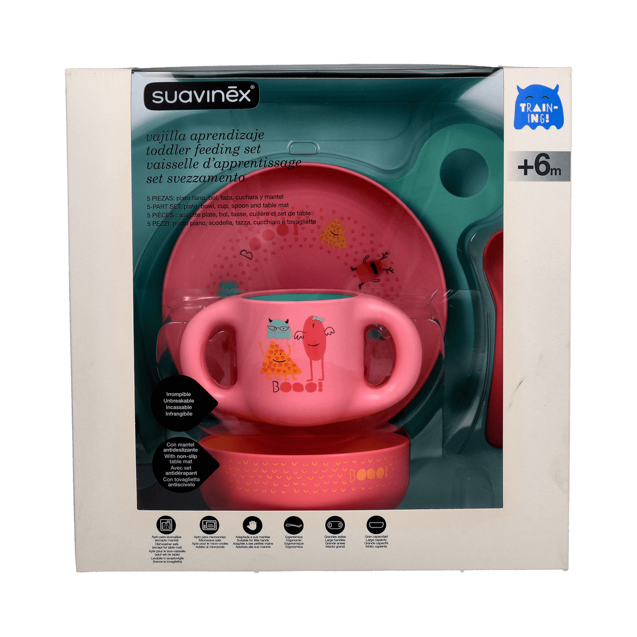 Suavinex Vajilla de Aprendizaje Rosa +6 Meses